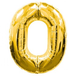 0 Rakamlı Folyo Balon Gold Renk  40 inç