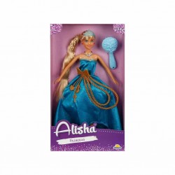 0835 NessiWorld-RST-SIS-MNK Prenses Uzun Saçlı Aksesuarlı Bebek Set 29 cm 3renk