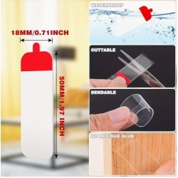 60 Parça Kolay Açılır Güçlü Çift Taraflı Bant 18mm*50mm