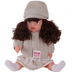 7959 60 CM TRİKOLU HIRKALI SAÇLI BÜYÜK BEBEK