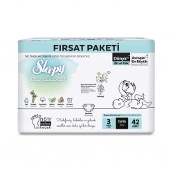 Bio Natural Bebek Bezi Fırsat Paketi 3 Beden 4-10 Kg 42 Adet