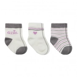 3'Lü Penye Boy And Girl Soket Çorap 10114 Gri