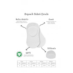 2'Li Penye Babet Silikonlu Basic Çorap 30104 Gri Beyaz