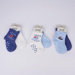  Filip 2'li Abs'li Erkek Bebek Soket Çorap K44143 (ADET FİYATIDIR)