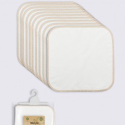 Organik 28x28 10'Lu Penye Mendil 90101 Ekru