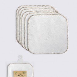 Organik 28x28 6'Lı Havlu Mendil 90105 Ekru