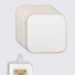Organik 28x28 6'Lı Penye Mendil 90103 Ekru