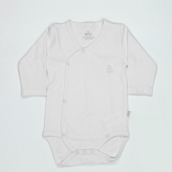 Organik Natural Basic Style Kruvaze Uzun Kol Body BS17102 Beyaz