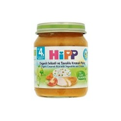 Organik Sebze ve Tavuklu Kremalı Pirinç 125 Gr