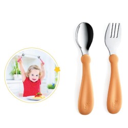  Paslanmaz Çelik Çatal Kaşık Seti 522 Somon