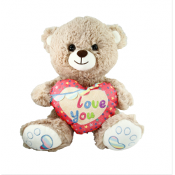 PJH2324 PELUŞ 30CM LOVE YOU KALPLİ AYI