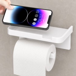 Raflı Yapışkanlı Tuvalet Kağıdı Askılığı
