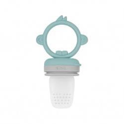 Silikon Püre Meyve Sebze Emziği Aqua Green / Powder Grey