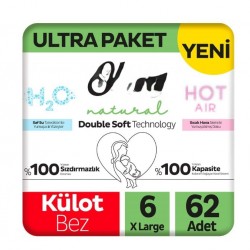 Natural Double Soft Külot Bez Ultra Paket 6 Beden 62 Adet