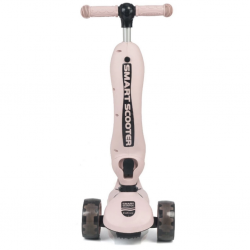 Smart Oturaklı 3 Tekerlekli Işıklı Scooter Bebe Somon