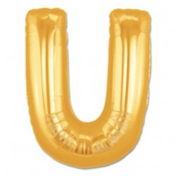 U Harf Folyo Balon Altın Renk  40 inç